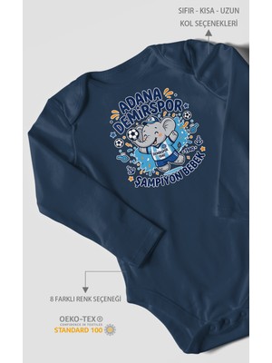 Morivo Kids Adana Demirspor Temalı Uzun Kollu Bebek Body %100 Pamuk