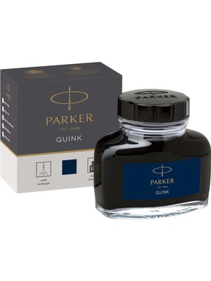 Parker Quink Dolma Kalem Şişe Mürekkebi, 57 Ml, Mavi-Siyah
