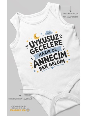 Morivo Kids Anneye Özel Sıfır Kollu Bebek Zıbını %100 Pamuk
