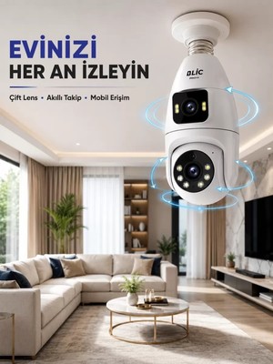 Asil Sepet Asiltech Wi-Fi Ampul Kamera Sistemi Gece Görüşlü Çift Lens