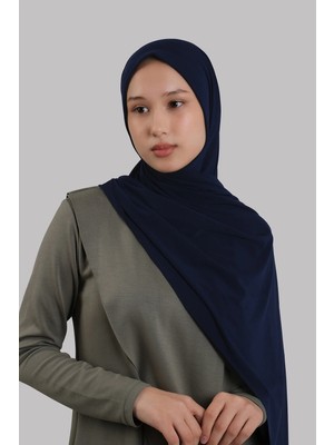 Hürrem Bone Lacivert Pratik Hazır Geçmeli Şal Sandy Önü Süngerli 2414_02