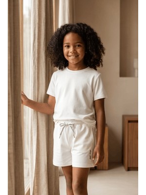 Bony Socks Kız Çocuk Basic Modal Tişört Ekru