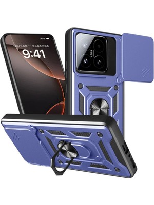 Mestore Xiaomi Mi 15T Pars Lens Yüzüklü Silikon - Lacivert