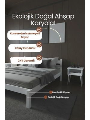 Renazzo Mobilya Letto Masif Ahşap Karyola
