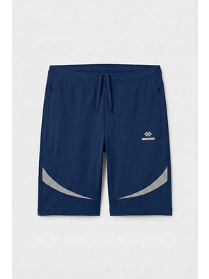 Tommy Life Indigo Rahat Form Gizli Cep Detaylı Baskılı Performans Erkek Şort - 81286