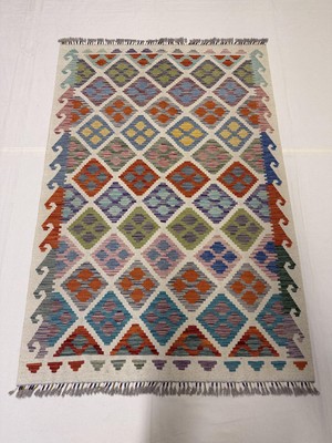 Afgan Halı El Dokuma Afgan Kilim Çift Taraf Kullanım Kök Boya 130 x 192 cm