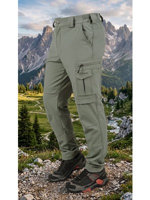 Snowmount Yeni Model! Erkek Outdoor Likralı Su Itici Taktik Kargo Cep Tarz Mevsimlik Trekking Pantolonu