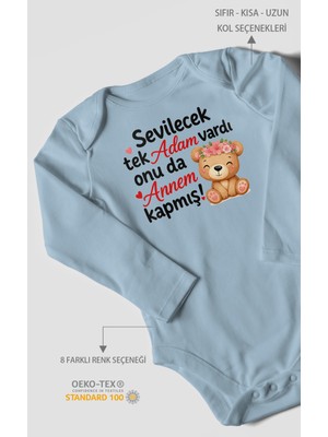 Morivo Kids Anneye Özel Uzun Kollu Bebek Body %100 Pamuk