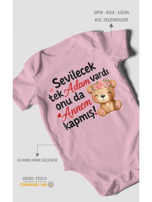 Morivo Kids Anneye Özel Kısa Kollu Bebek Body %100 Pamuk