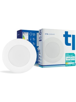 Redeem C10W Downlight, Titreşimsiz, Göz Konforu, 588 Lümen, Soğuk Beyaz, 6500 Kelvin