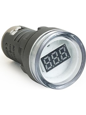Mini Dijital Voltmetre 22MM Ac 60-500V LED Beyaz Işık