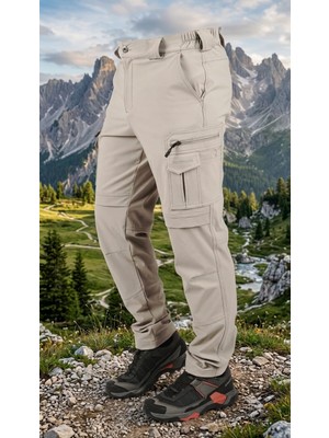 Snowmount Yeni Model! Erkek Outdoor Likralı Su Itici Taktik Kargo Cep Tarz Mevsimlik Trekking Pantolonu