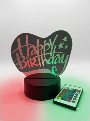 Mucize Hapy Birthday Temalı 3 De Figür Aydınatma - Gece Lambası