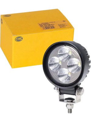 Hella Led-Çalışma Farı R600-12/24V - Yuvarlak - 500LM - Vidalanmış/montaj - Hareketli Montaj Barı - Yakın Alan Aydınlatması - Kablo Uzunluğu: 2000MM - Soket Modeli: Açık Kablo Uçları LED Work Lamp