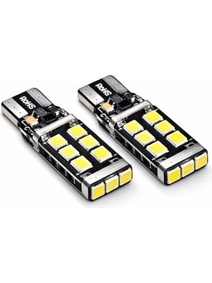 T10 W5W Canbus LED Ampul, 12V, Saf Beyaz, Park ve Iç Aydınlatma, Kristal Parlaklık, Arıza Lambası Yakmaz, 2 Adet