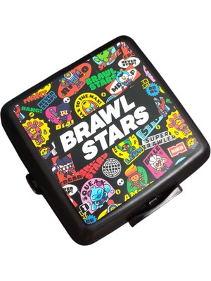 Brawl Stars Lisanslı Iki Katlı Dört Bölmeli Beslenme Yemek Kabı, Siyah