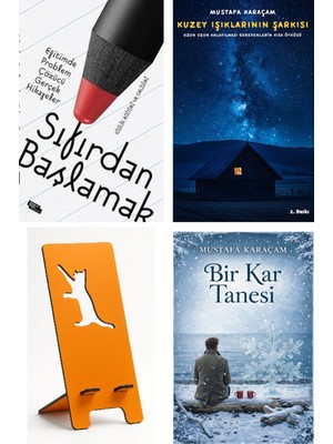 İnsan ve Hayat Kitaplığı Sıfırdan Başlamak-Eğitimde Problem Çözen Gerçek... - Erhan Genç + Kuzey Işıklarının Şarkısı + Telefon Tutucu + Bir Kar Tanesi