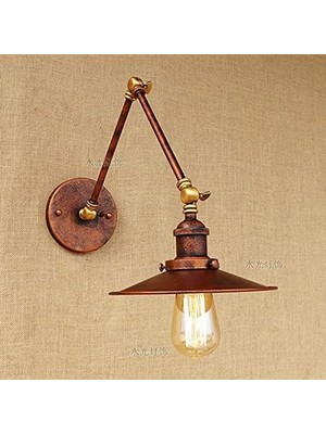 Mylights Retro Metal Bakır Eskitme Akrobat Aplik Duvar Lambası 23 cm En