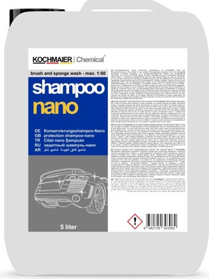 Kochmaier Nano Cilalı Oto Şampuanı – 1:60 Konsantre Ph Nötr – Seramik Kaplama ve Ppf Uyumlu, Nano Teknoloji Lotus Etkisi, Kostiksiz Profesyonel Araç Yıkama Şampuanı (5 Litre/kg)
