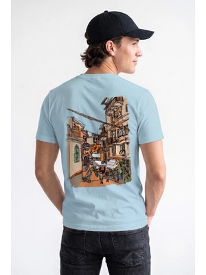 Unisex Regular Fit %100 Pamuk Bisiklet Yaka Premium Baskı Tişört