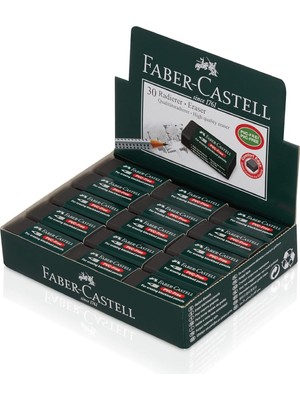 Faber-Castell Siyah Silgi, 30'lu, Kurşun Kalem Izlerini Kolayca Silen, Yumuşak ve Dayanıklı Yapı, Doğa Dostu Tasarım