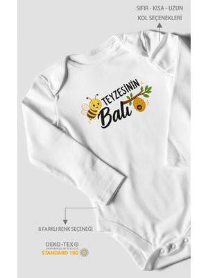 Morivo Kids Teyzesinin Balı Uzun Kollu Bebek Body %100 Pamuk