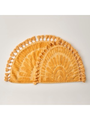 Bella MAISON%100 Pamuk Sunshine Paspas Takımı, Hardal, 60 x 100