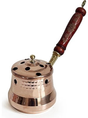 Turna Bakır Otantik Ritüel Gezdirme Tütsülük & Buhurdanlık Kırmızı