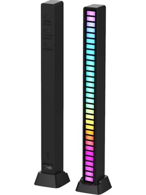 Rgb LED Sese Duyarlı Işık Çubuğu Tv Arkası Ambiyans ve Araç Içi Müzik Ekolayzer