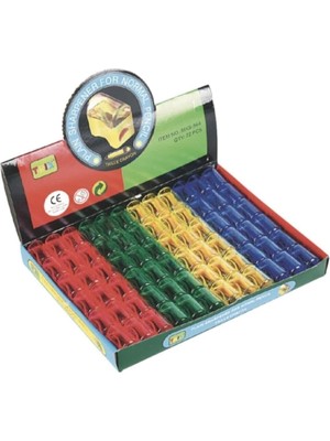 Trix Kalemtraş Mini Hazneli, 12 Adet, Sarı, Kırmızı, Yeşil, Mavi
