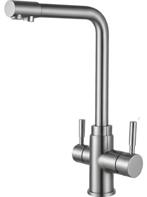 Watalina Lüks Üç Yollu Musluk, Su Arıtma Cihazı Uyumlu, Krom Kaplama, 315 x 270 mm