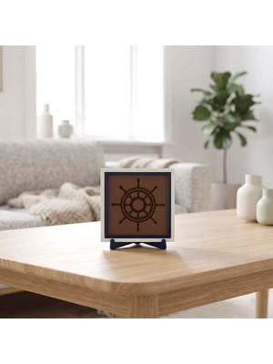 Miaju Dümen Motifli Modern Dekoratif Obje, Yaşam Alanınıza Deniz Esintisi Katan Tasarım 10X10 cm