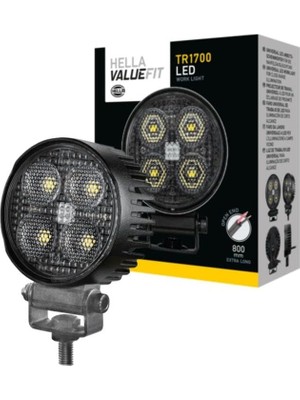 Hella Led-Çalışma Farı TR1700-24/12V - 1700LM - Vidalanmış/montaj - Hareketli Montaj Barı - Yakın Alan Aydınlatması - Kablo Uzunluğu: 800MM - Soket Modeli: Açık Kablo Uçları LED Work L 1g0 357 111-002
