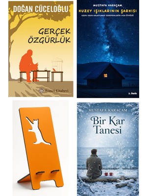 Remzi Kitabevi Gerçek Özgürlük - Doğan Cüceloğlu + Kuzey Işıklarının Şarkısı + Telefon Tutucu + Bir Kar Tanesi