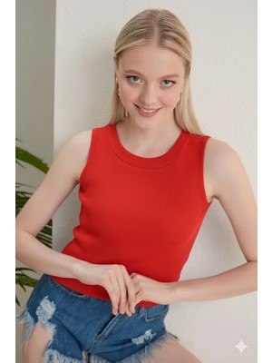Luxee %100 Pamuk Halter Yaka Kaşkorse Crop Body