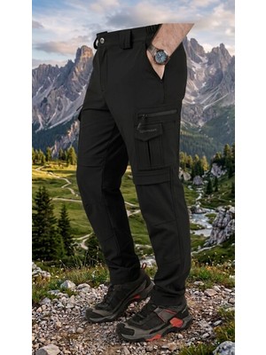 Snowmount Yeni Model! Erkek Outdoor Likralı Su Itici Taktik Kargo Cep Tarz Mevsimlik Trekking Pantolonu