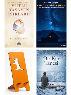Martı Yayınları Pozitif Dusunce Gucuyle Mutlu Yasamın Sırları - Louise L. Hay + Kuzey Işıklarının Şarkısı + Telefon Tutucu + Bir Kar Tanesi