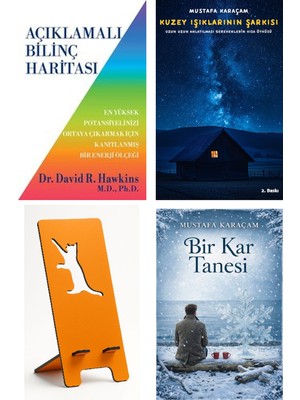 Butik Açıklamalı Bilinç Haritası - David R. Hawkins + Kuzey Işıklarının Şarkısı + Telefon Tutucu + Bir Kar Tanesi