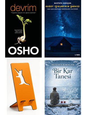 Butik Devrim - Yaşama Yepyeni Bir Gözle Bakmak - Osho + Kuzey Işıklarının Şarkısı + Telefon Tutucu + Bir Kar Tanesi