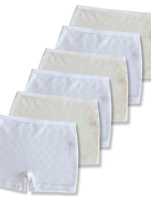 Panfilia %100 Pamuk Kız Çocuk Boxer Külot Iç Çamaşır 6'lı Set
