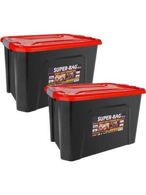 2 Adet Saklama Kutusu 2X60 Toplamı 120 Litre Kapasite Profesyonel Kullanım Için Süper Sağlam Pl