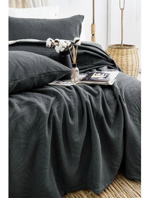 Colezium Şaheser Home Collection Yatak Örtüsü Çift Kişilik Silvia Antrasit