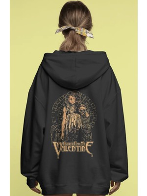 Sevbano Bullet For My Valentine Rock Metal Müzik Grubu Sırt Baskılı Unisex Oversize Premium Hoodie