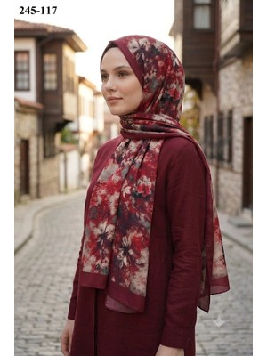 Sharell Soft Pamuk Şal (Bordo Serisi) 245-117