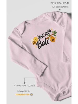 Morivo Kids Dedesinin Balı Uzun Kollu Çıtçıtlı Bebek Body