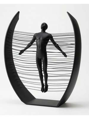 Sepetzone Dua Eden Insan Figürü - String Art Dekoratif Heykel