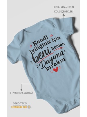 Morivo Kids Dayıya Özel Kısa Kollu Bebek Body %100 Pamuk