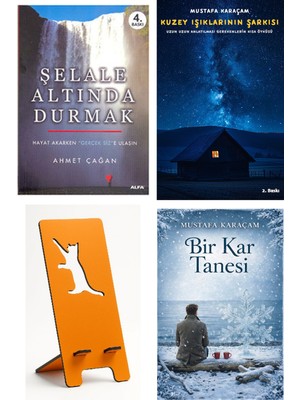 Şelale Altında Durmak - Hayat Akarken Gerçek Si... - Ahmet Çağan + Kuzey Işıklarının Şarkısı + Telefon Tutucu + Bir Kar Tanesi