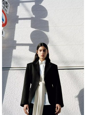 Mango Lyocell Dar Kesim Blazer Ceket