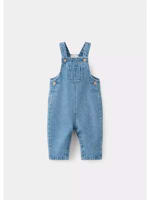 MANGO Baby Cepli denim tulum